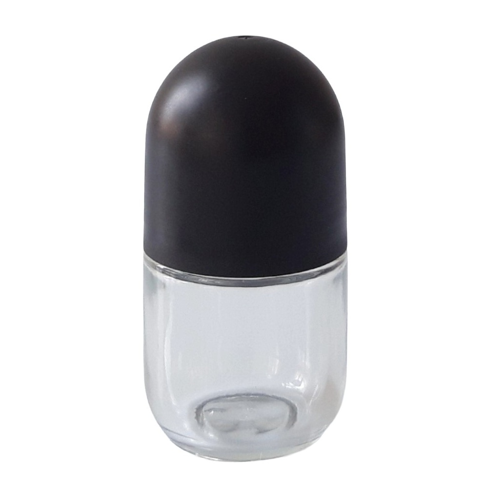 ROLL ON 50 ml prozoren PP kroglica in črn pokrov